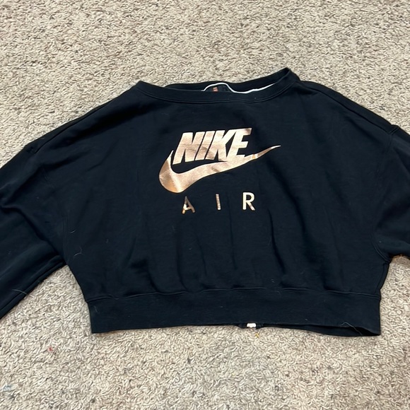 Nike Tops - Nike air zip up cropped crewneck!